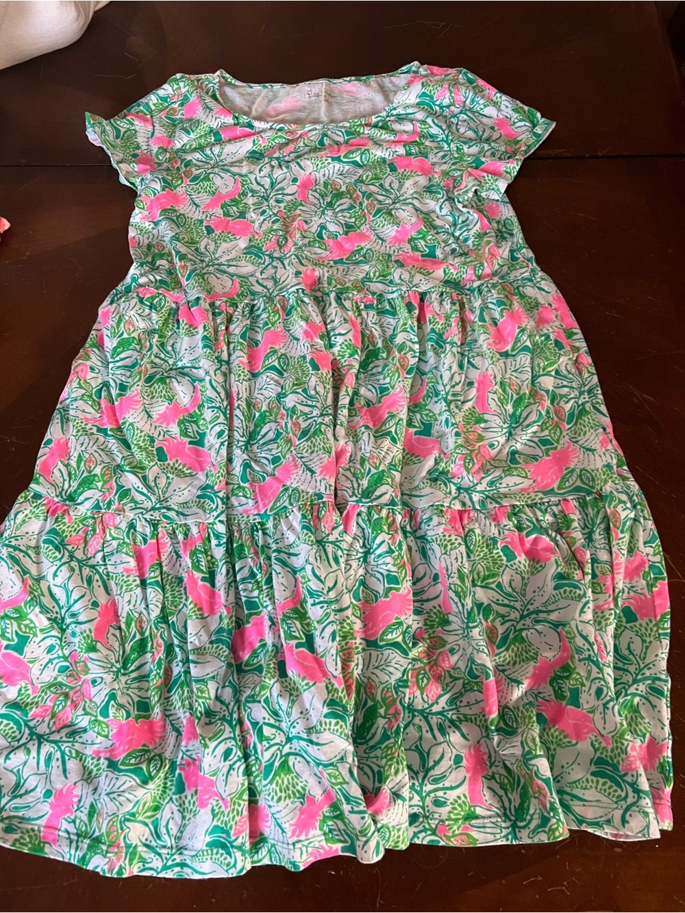 Lilly Pulitzer Pink and Green Floral Mini Dress